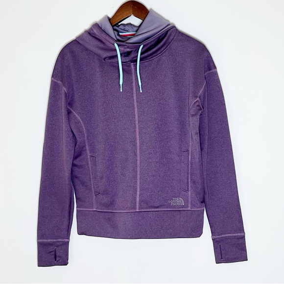 The North Face Women’s Purple High Scuba Neck Hoodie Sweatshirt - Picture 1 of 5